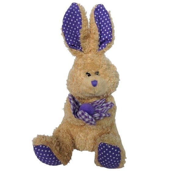 Ty Beanie Baby Petunia Rabbit Easter Bunny Plaid Flower Plush Stuffed Animal 7" - Picture 1 of 7
